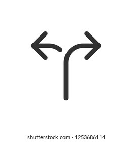 arrows in different directions. linear icon. Line with editable stroke