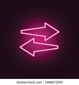 arrows of different directions neon icon. Elements of web set. Simple icon for websites, web design, mobile app, info graphics