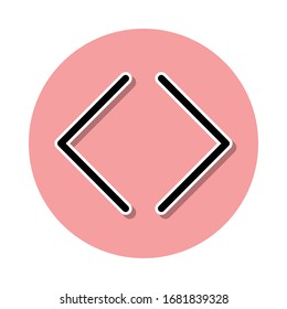 arrows in different directions sticker icon. Simple thin line, outline vector of web icons for ui and ux, website or mobile application