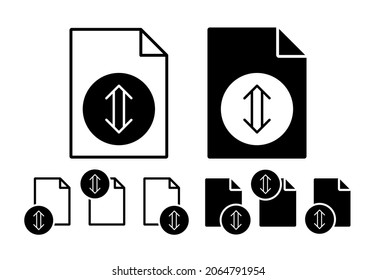Flechas de diferentes direcciones icono vector en la ilustración de conjunto de archivos para ui y ux, sitio web o aplicación móvil