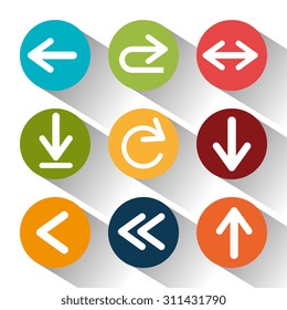 Arrows digital design, vector illustration eps 10.