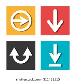 Arrows digital design, vector illustration eps 10.