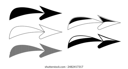 Flechas. Dirección. Orientación. Concéntrate. Ilustración.