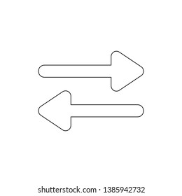 arrows direction outline icon. Signs and symbols can be used for web, logo, mobile app, UI, UX
