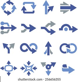 Arrows and directional pointer icons 