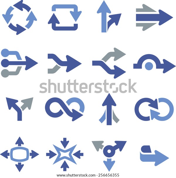 Arrows and directional\
pointer icons 
