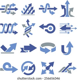 Arrows and directional pointers icons 