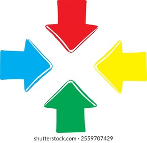 arrows directions free vector. Bold arrow sign and arrow pointer icon vector art.