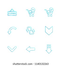 arrows  directions  pointer  arrow  user interface  arrow  reset   left  right  down  up  download  upload  icon vector design  flat  collection style creative  icons