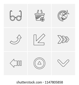 arrows  directions  pointer  arrow  user interface  arrow  reset   left  right  down  up  download  upload  icon vector design  flat  collection style creative  icons