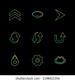 arrows  directions  pointer  arrow  user interface  arrow  reset   left  right  down  up  download  upload  icon vector design  flat  collection style creative  icons