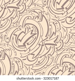 Arrows and directions. Wallpaper textile seamless pattern. Hand drawn illustration.