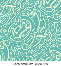 Arrows and directions. Wallpaper textile seamless pattern. Hand drawn illustration.