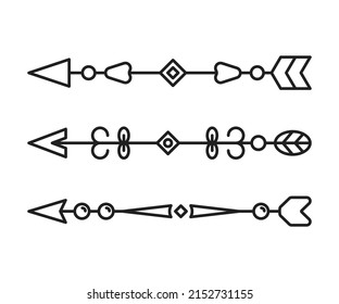 ilustración vectorial de línea divisoria de flechas