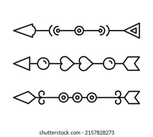 arrows dividers vector line art