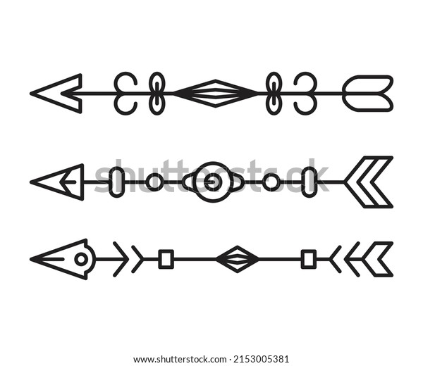 arrows dividers vector line
art