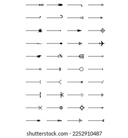 Arrows doted or set of New arrows arrows directions symbols, signs, doted, use for web, UI, Digital product and anything   