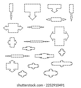 Arrows doted or set of New arrows arrows directions symbols, signs, doted, use for web, UI, Digital product and anything   