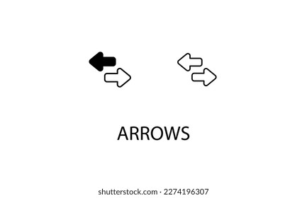 Arrows double icon design stock illustration