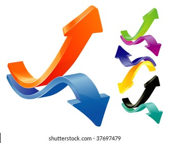 Arrows. Up and down.