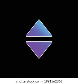 Arrows Up And Down Filled Triangles blue gradient vector icon