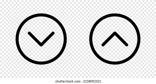 Arrows up and down icon set