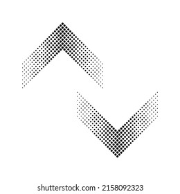 Arrows up and down icon set