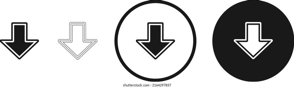 arrows down icon . web icon set . icons collection flat. Simple vector illustration.