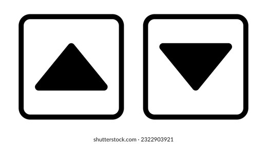 Arrows up and down icons