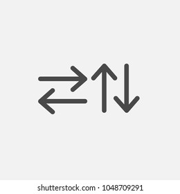 Arrows up down left right vector icon 