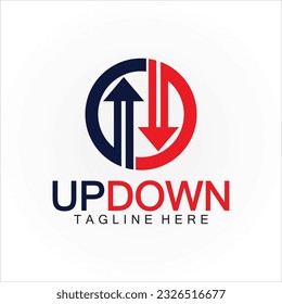 Arroja hacia arriba la plantilla de diseño de iconos del logotipo.