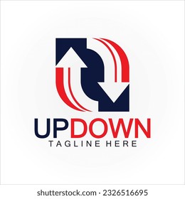 Arroja hacia arriba la plantilla de diseño de iconos del logotipo.