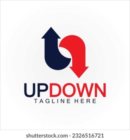 Arroja hacia arriba la plantilla de diseño de iconos del logotipo.