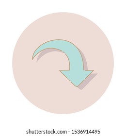 Arrows download with soft brown background, hand drawn with doodle illustration design