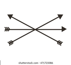 arrows drawing isolated icon vector illustration design