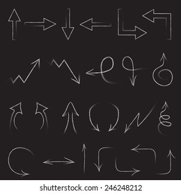 Arrows drawn with chalk