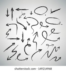 Arrows drawn,vector