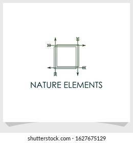 arrows elegant brand logo design template. nature brand logo design vector