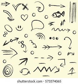 Arrows. Elements. Hand drawing. For your design.