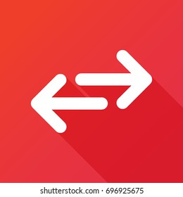 Arrows exchange sign vector icon. Direction sign