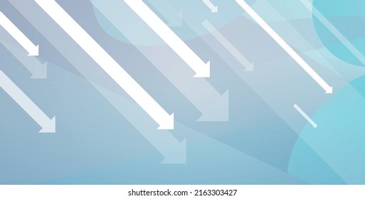 Arrows falling down financial crisis bankruptcy investment risk concept and descending arrows flat vector illustration.