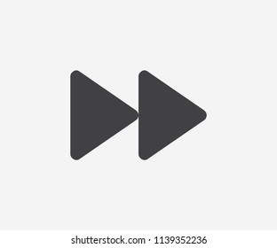 Arrows, fast forward, pointing right flat vector icons