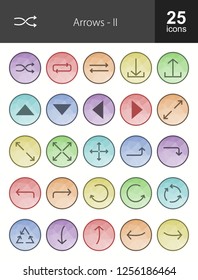 Arrows Filled Low Poly Icons