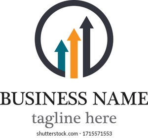Arrows finance vector illustration icon logo template design