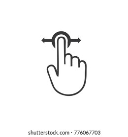 arrows finger gesture icon