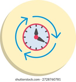 Arrows Flat Circle Style Icon