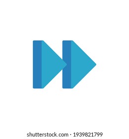 Arrows, Flat Icon Isolated On White Background