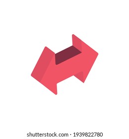 Flechas, Icono plano aislado en fondo blanco
