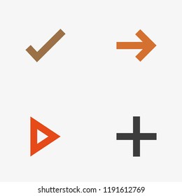 Arrows flat icons