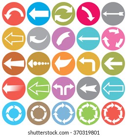 arrows flat icons collection